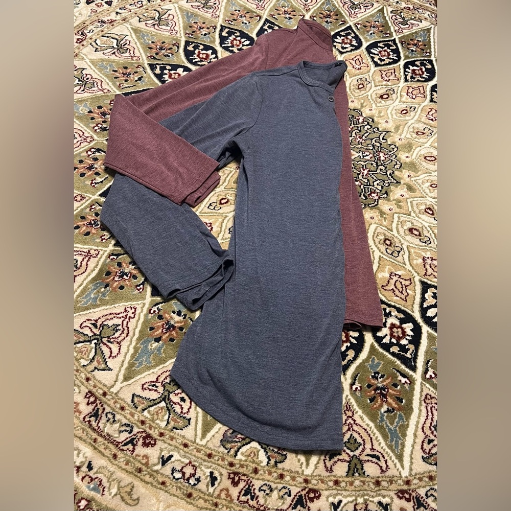 Sz S bundle of long sleeve Henley tops